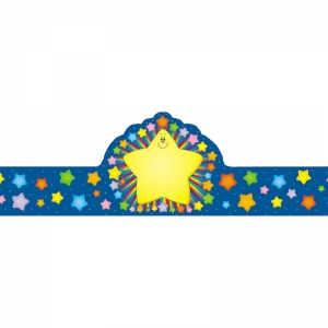 Rainbow Star Crowns, 23.5" x 6.25", 30 Per Pack, 2 Packs