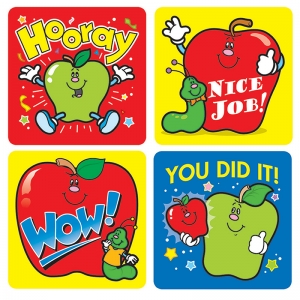 Apples Motivational Stickers, 120 Per Pack, 12 Packs