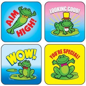 Frogs Motivational Stickers, 120 Per Pack, 12 Packs