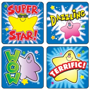 Stars Motivational Stickers, 120 Per Pack, 12 Packs