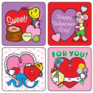 Valentine's Day Motivational Stickers, 120 Per Pack, 12 Packs