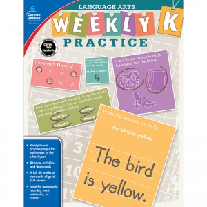 Weekly Practice: Language Arts Workbook, Grade K