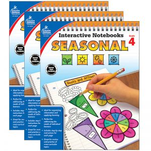 Interactive Notebooks: Seasonal Resource Book, Grade 4, Pack of 3