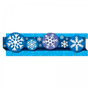Snowflakes Pop-Its Straight Borders, 24' Per Pack, 6 Packs