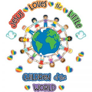 Jesus Loves the Little Children Bulletin Board Set, 2 Sets