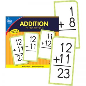 Addition All Facts through 12 Flash Cards, 2 Packs