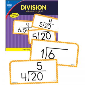 Division All Facts through 12 Flash Cards, 2 Packs