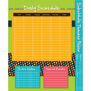 (12 EA) SUBSTITUTE TEACHER FOLDER STYLIN STRIPS
