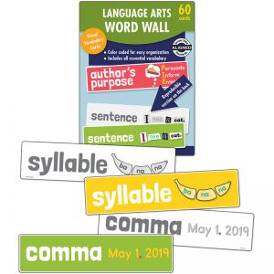 Language Arts Word Wall, Grade 1, 3 Packs