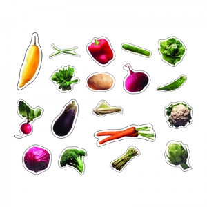 Photographic Shape Stickers, Vegetables