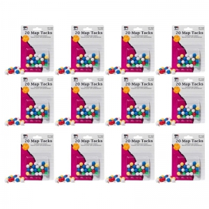 (12 Pk) Map Tacks 20 Per Pk 