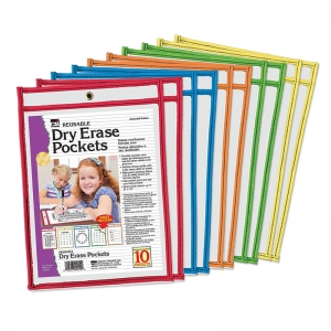 Reusable Dry Erase Pockets 10 Set 