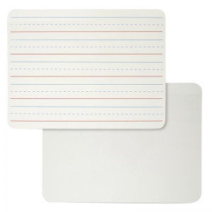 Dry Erase Board, Two-Sided Lined/Plain, 9" x 12"