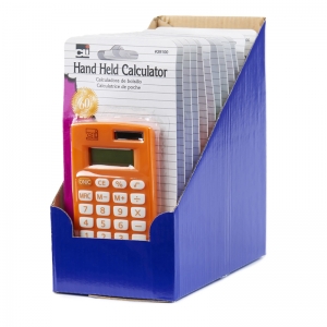 12 Pack 8 Digit Handheld Calculator Assorted Colors