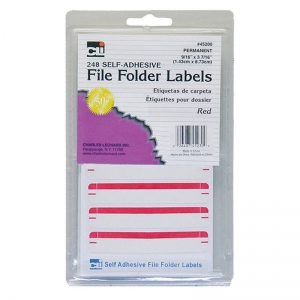 File Folder Labels Red   