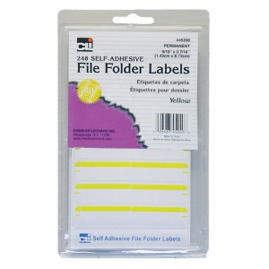 File Folder Labels Yellow   