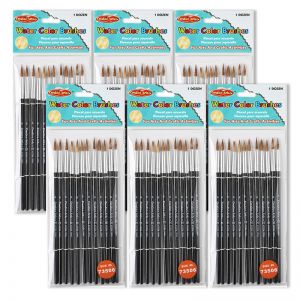 (6 Pk) Brushes Water Color Point #6 