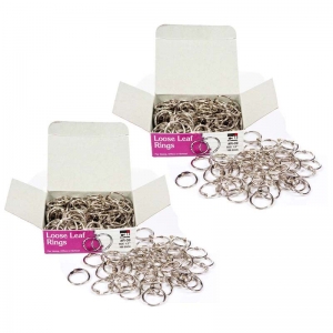 Loose Leaf Rings, 1/2", 100 Per Box, 2 Boxes