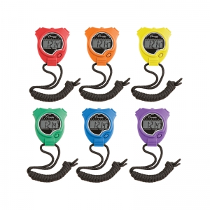 Stop Watch, Assorted Colors, Pack of 6