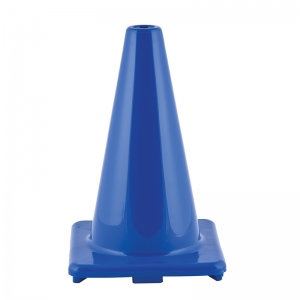 (3 Ea) Flexible Vinyl Cone 12in Blu