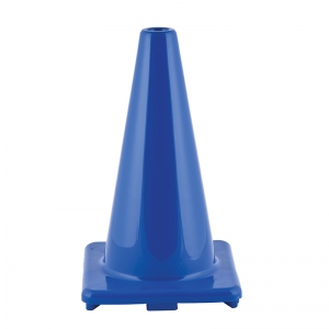 18 Inch High Visibility Flexible Vinyl Cone Blue