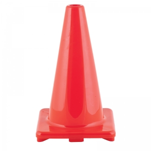 Hi-Visibility Flexible Vinyl Cone, Weighted, Orange, 18" Length