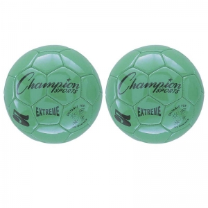 Extreme Soccer Ball, Size 5, Green, Pack of 2