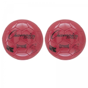 Extreme Soccer Ball, Size 5, Red, Pack of 2