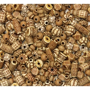Shaped Beads, Mixed Bone Bead Assortment, Assorted Sizes, 8 oz.