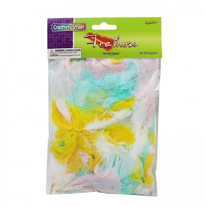 Creativity Street Turkey Plumage Feathers, Spring Colors Assorted, 14 grams Per Pack, 12 Packs