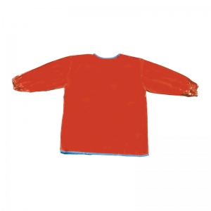Long Sleeve Art Smock, Red, Pack of 6