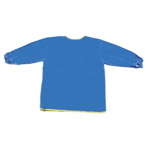 (6 EA) LONG SLEEVE ART SMOCK BLUE