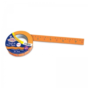 Mind Sparks Teach and Tear Tape, Measuring Tape, 60 Yards Per Roll, 3 Rolls