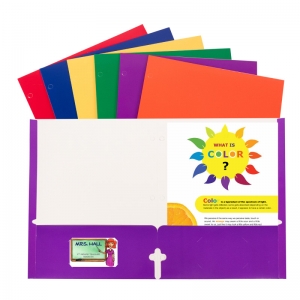 LAMINATD PAPER FOLDER ASST 50/PK2 POCKET ASST