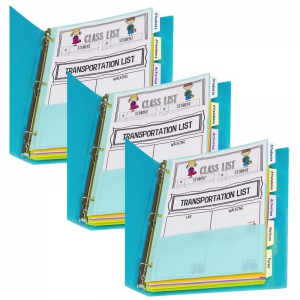 5-Tab Index Dividers with Multi-Pockets, Bright Color Assortment, 8-1/2 x 11, 3 Sets
