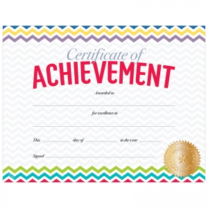 (6 PK) CHEVRON CERTIFICATE OF  ACHIEVEMENT