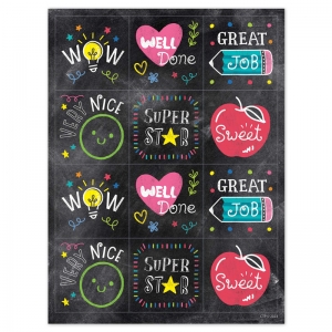 Colorful Chalk Rewards Stickers