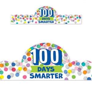 Core Decor Happy 100th Day Crowns, Pack of 30