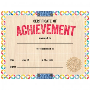 (6 PK) UPCYCLE STYLE CERTIFICATE OF  ACHIEVEMNET