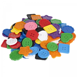 COLORFUL ASSORTMENT OF BUTTONS  100 PIECES