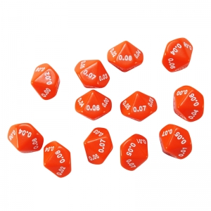 (6 ST) PLACE VALUE DICE HUNDREDTHS  12 PER SET