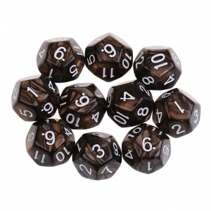 12-Sided Polyhedra Dice, 12 Per Pack, 3 Packs