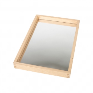 Small Wooden Mirror Tray