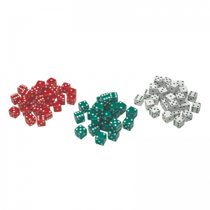 Dot Dice - Red/Green/White - Set of 36