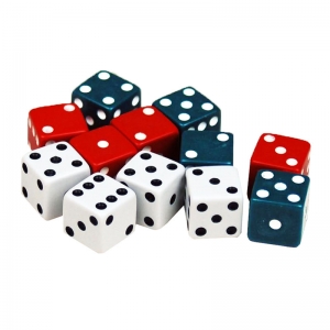 Dot Dice - Red/Green/White - Set of 12