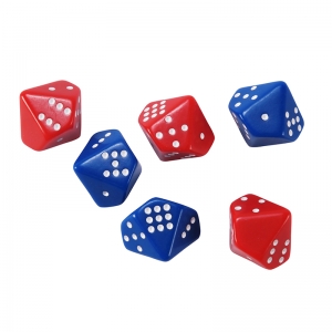 Subitizing Dice 6 Set 3 Red 3 Blue 