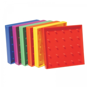 5in Plastic Geoboards 5x5 Pin Array 