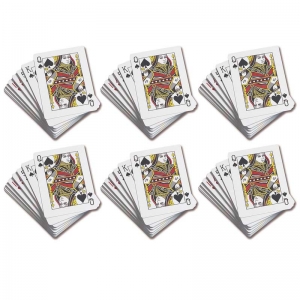 Standard Playing Cards - 52 Per Set - 6 Sets