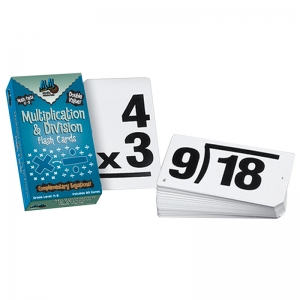 Double Value Vertical Flash Cards Multiplication Division