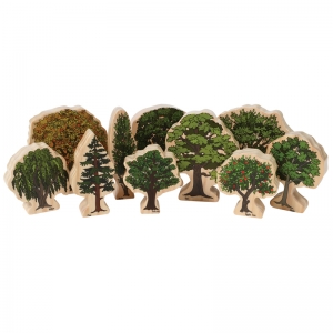 Trees of All Seasons Wooden Blocks - Set of 10 - Ages 2+